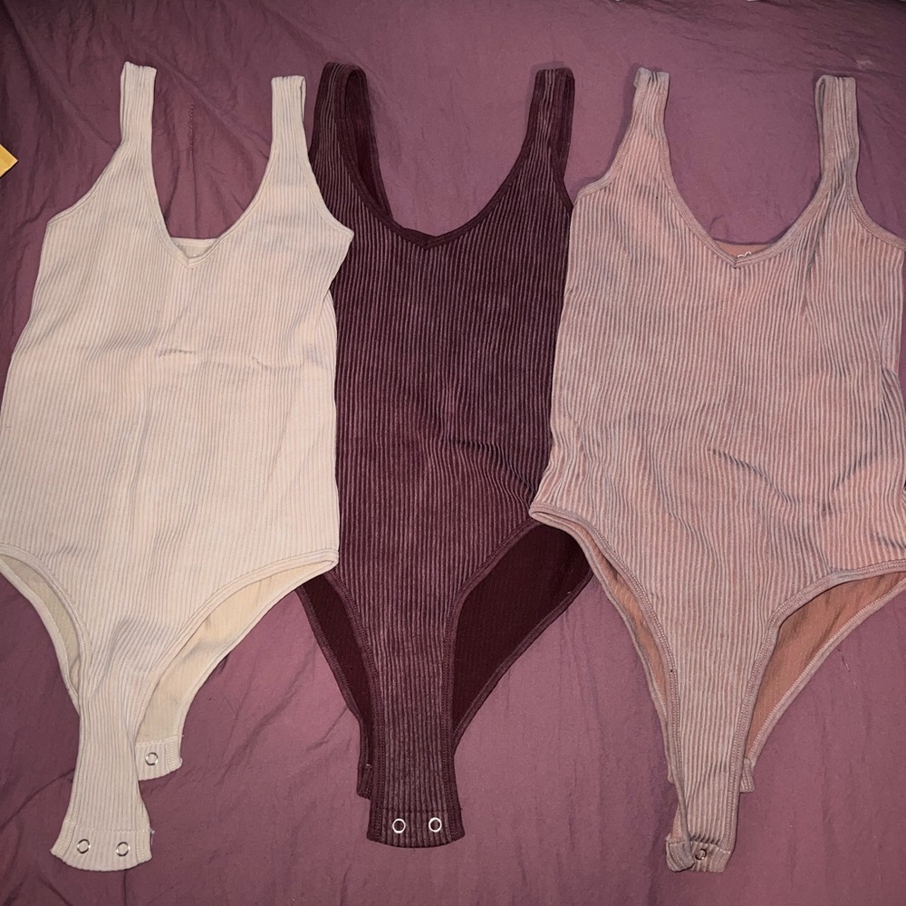 3 set Aura ribbed bodysuit
